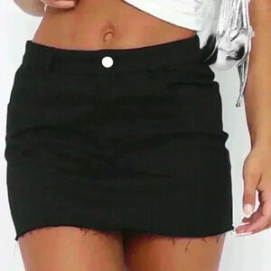 White Fox Power Hour Mini Skirt Black NWT